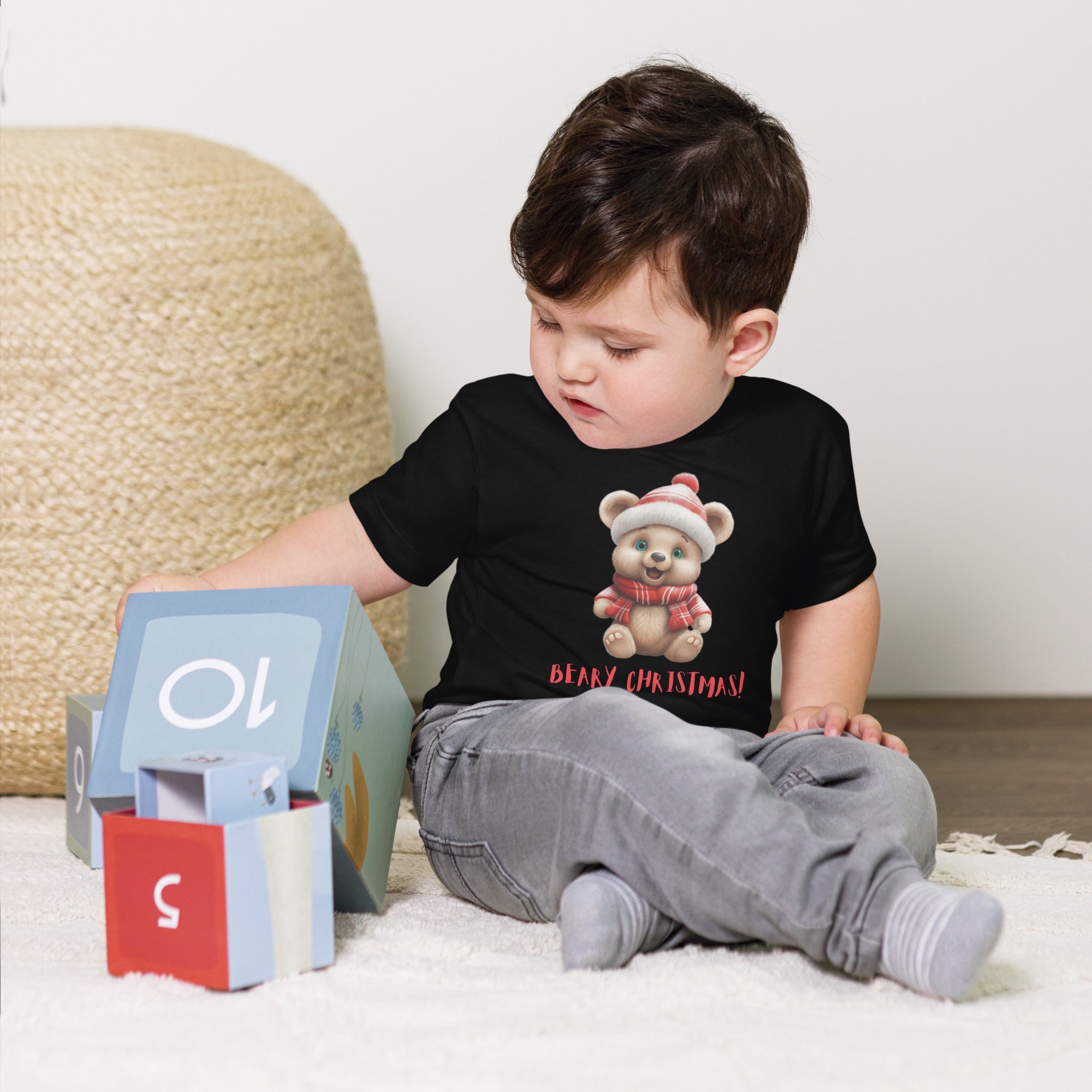 Festive Teddy Bear "Beary Christmas" toddler T-Shirt