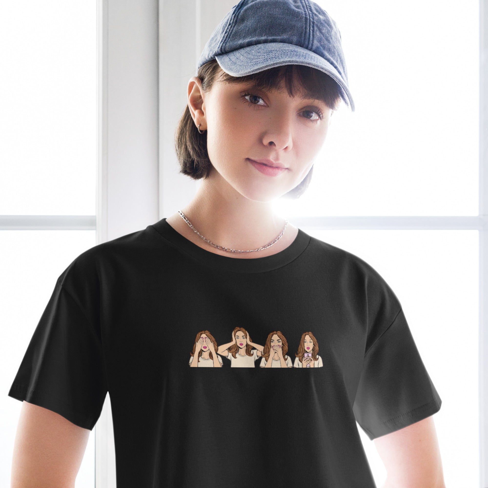 Women’s "no evil" crop top